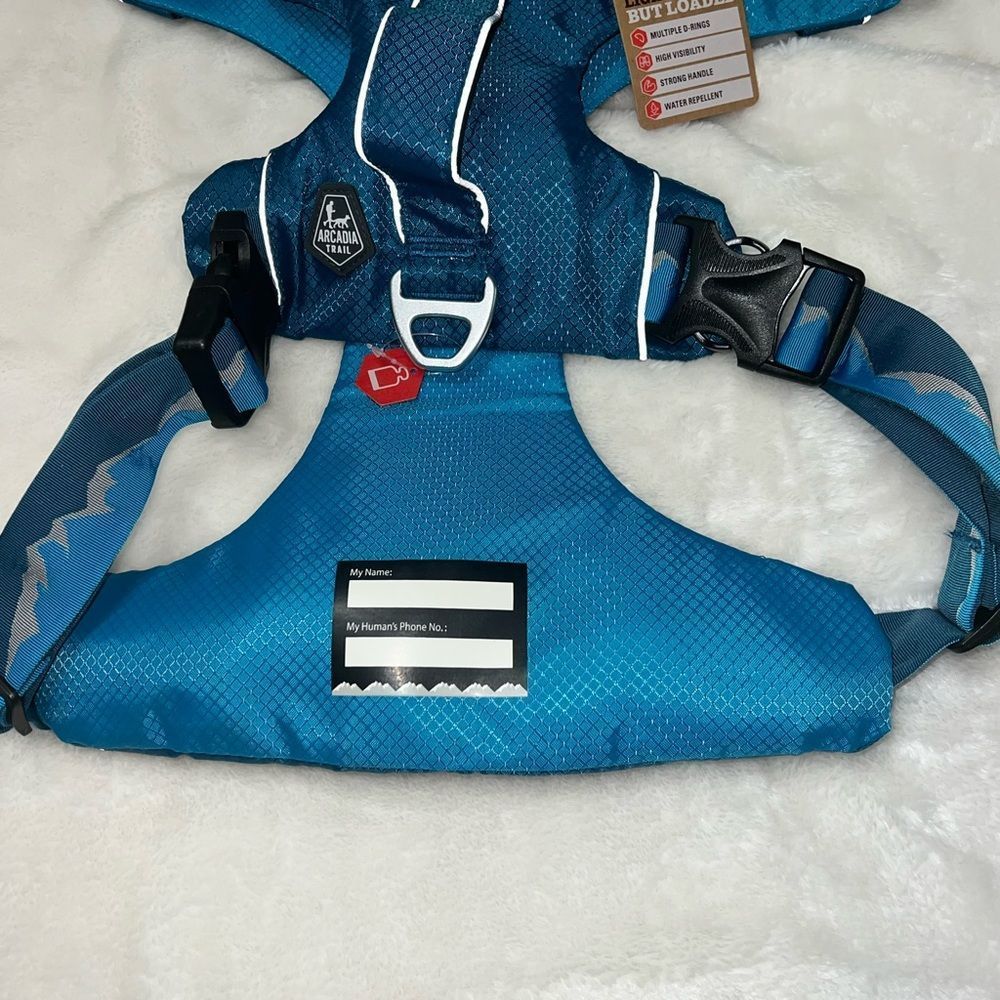 ARCADIA TRAIL LIGHTWEIGHT DOG HARNESS BLUE SIZE XXL - NWT - Picture 3 of 7